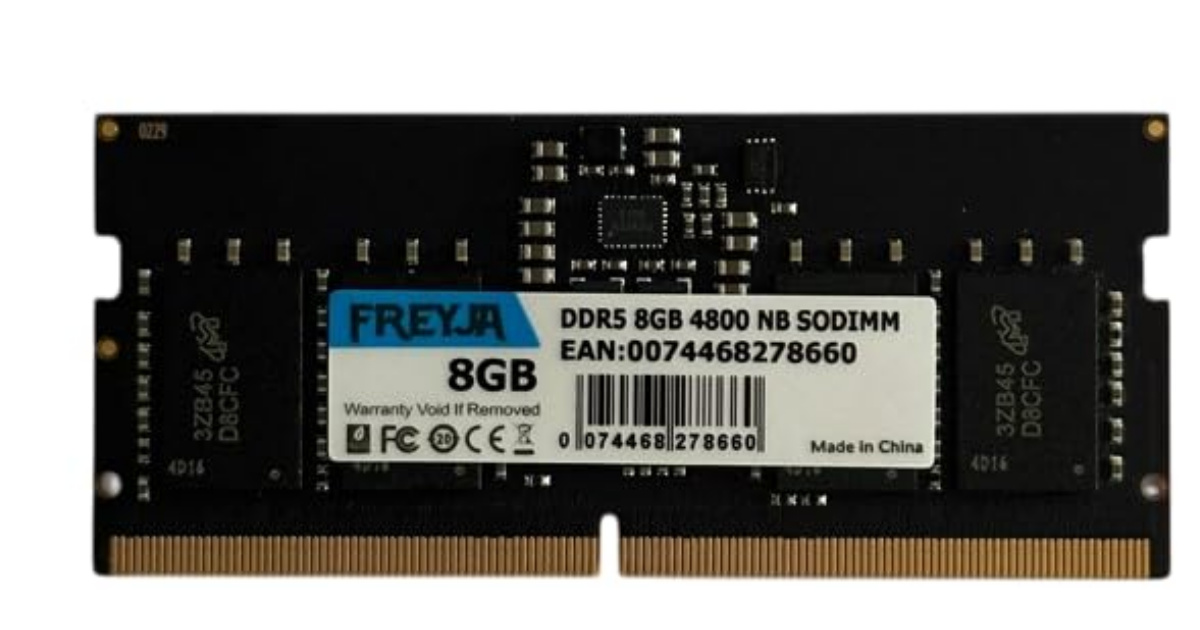 Memoria Freyja 8GB (1X8GB) DDR5 SODIMM 4800MHZ CL40 1,1V Para Notebook Laptop